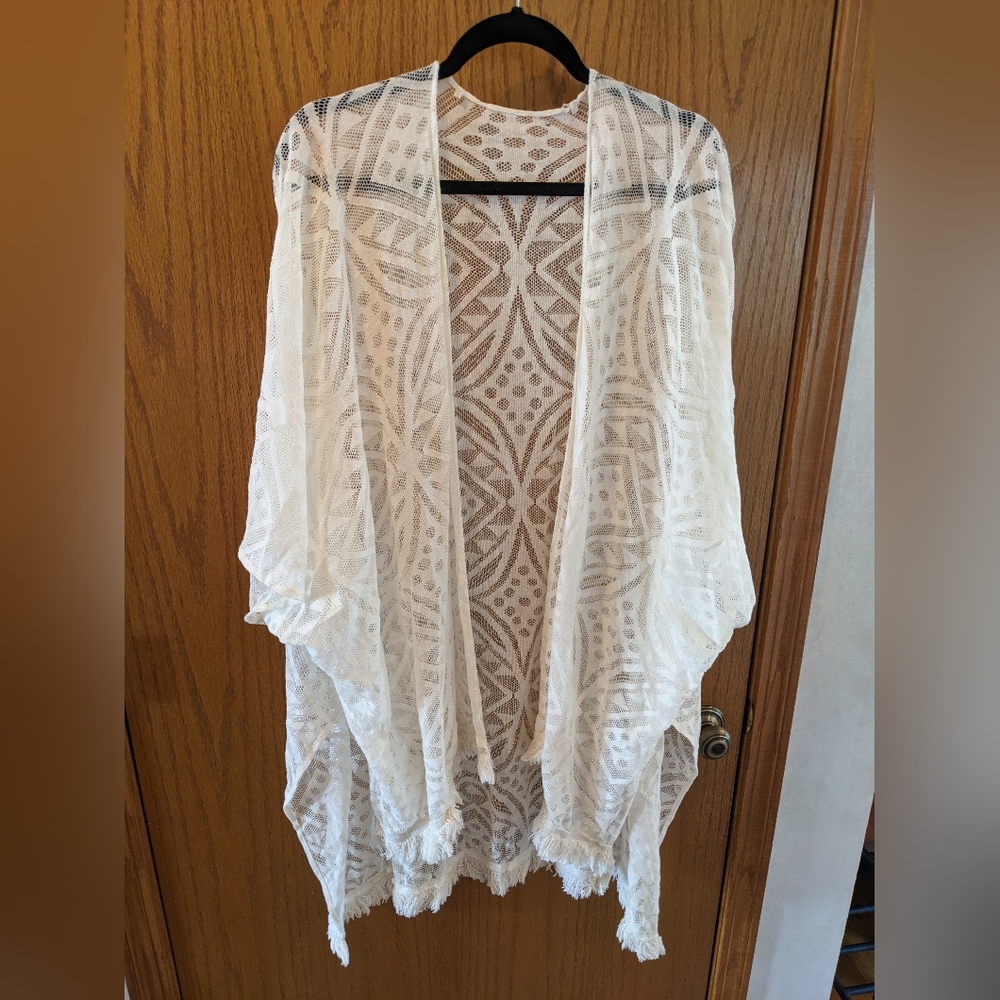Ivory Boho Coverup Shawl